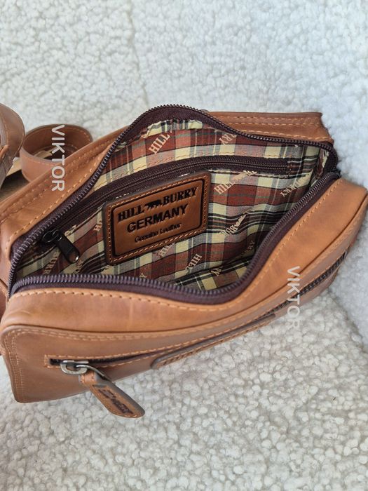 Кожаная сумка-бананка Hill Burry 15095. Германия. Шкіряна сумка