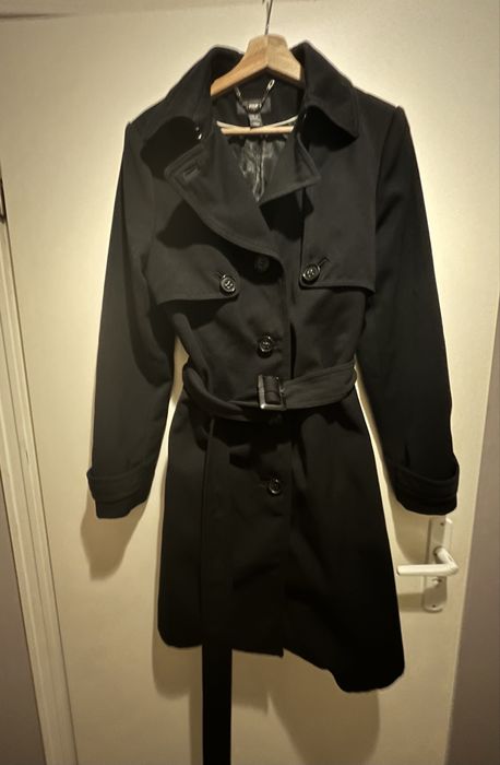 Czarny trencz H&M rozm. 40