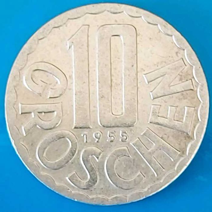10 Groschen de 1955, a Áustria