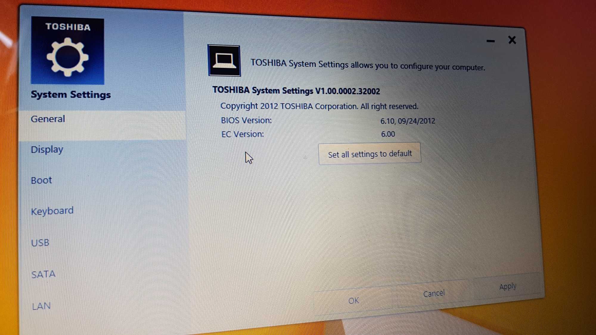 Laptop Toshiba SATELLITE C855