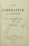Manuel de L'Opérateur au Tachéomètre - Henri Bonnami (1883)