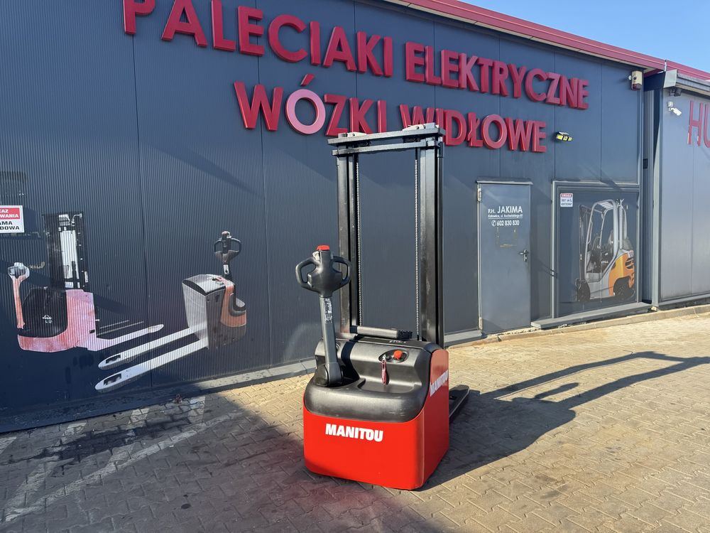 Paleciak elektryczny Manitou 1000 kg 340 cm wózek sztaplarka