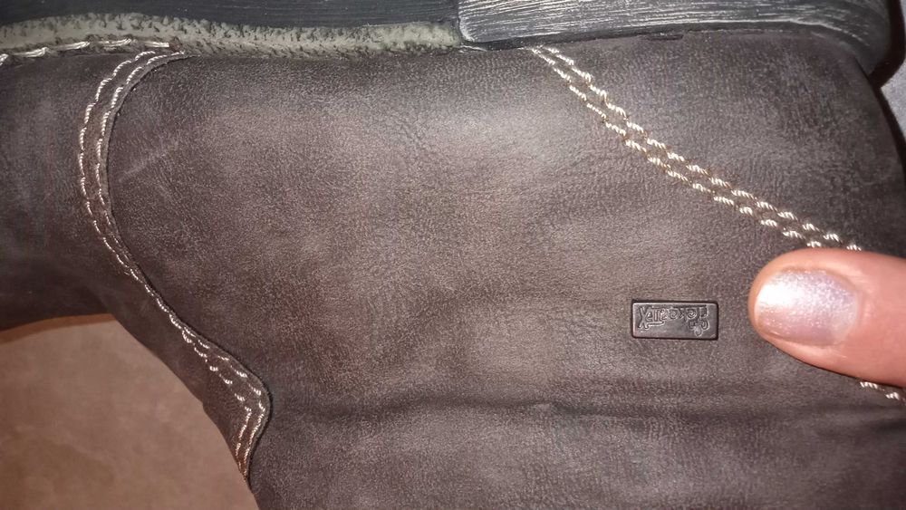 Botki zimowe Rieker kowbojki skórzane skóra ocieplane oryginalne