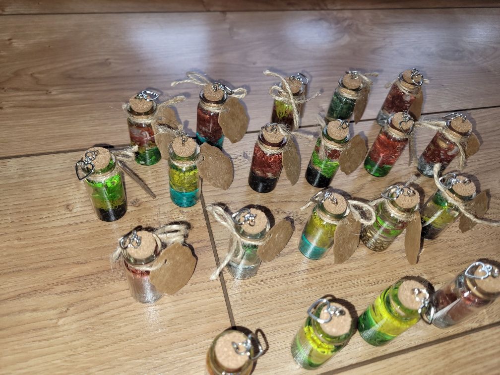 Mini buteleczki dekoracyjne, 10 sztuk upominek podziękowania chrobotek
