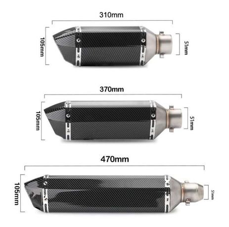 Wydech Sportowy Uniwersalny Carbon Long Tłumik Końcówka Akrapovic DB