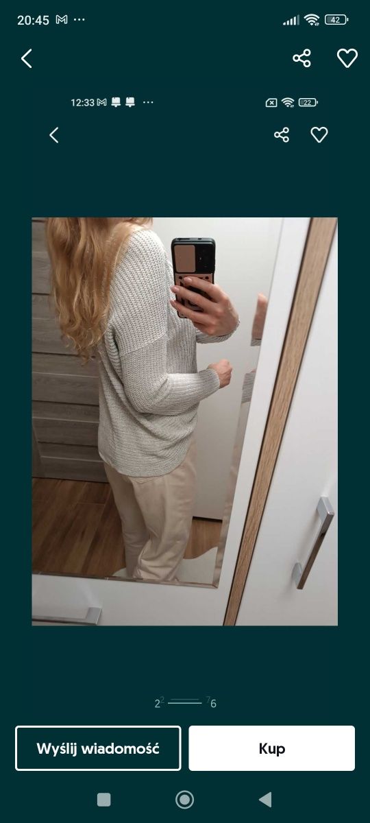 Sweter asymetryczny Only