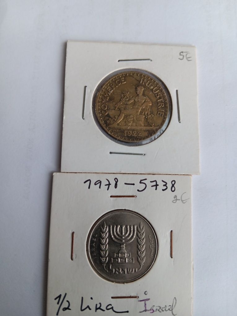 6 moedas de diversos países. 1912/22/50 /55/78