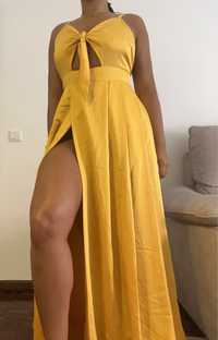 Vestido Longo Amarelo