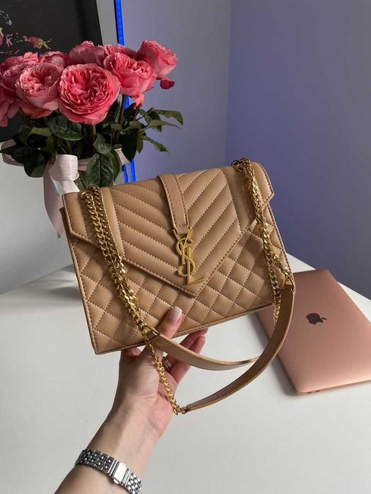 Жіноча Сумка Saint Laurent Envelope Medium In Quilted (Без Предоплати)