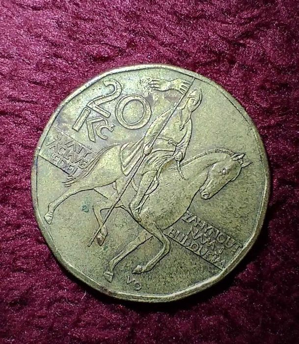 MONETA - Czechy, 20 Koron, rok 1999