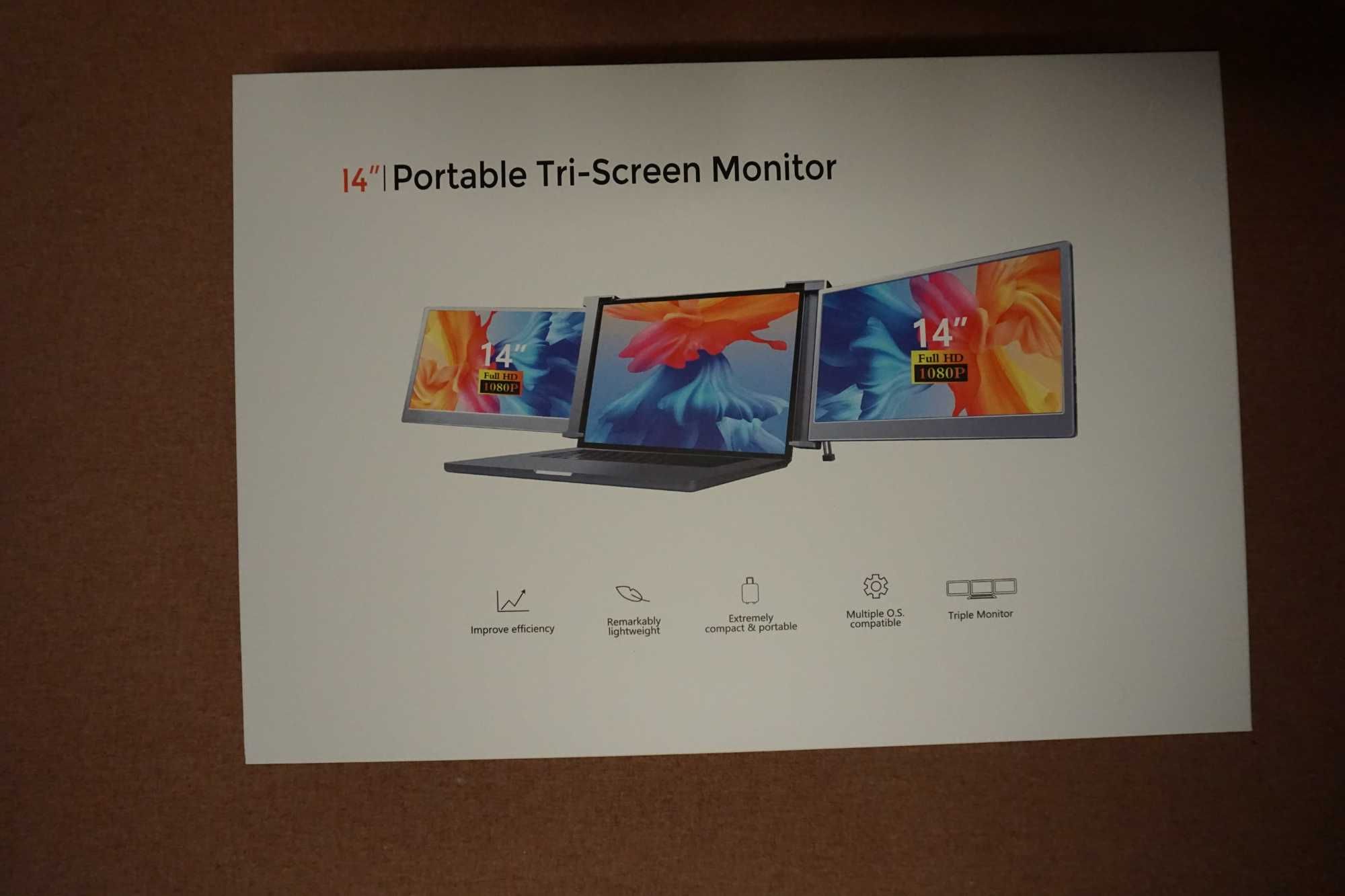Potrójny przenośny monitor 1080P Przedłużacz do notebooka 13-16 Zoll