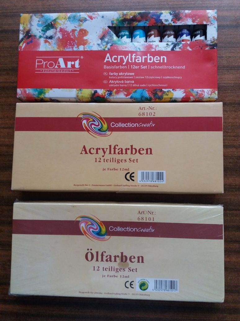 Продам 3 упаковка художественных красок