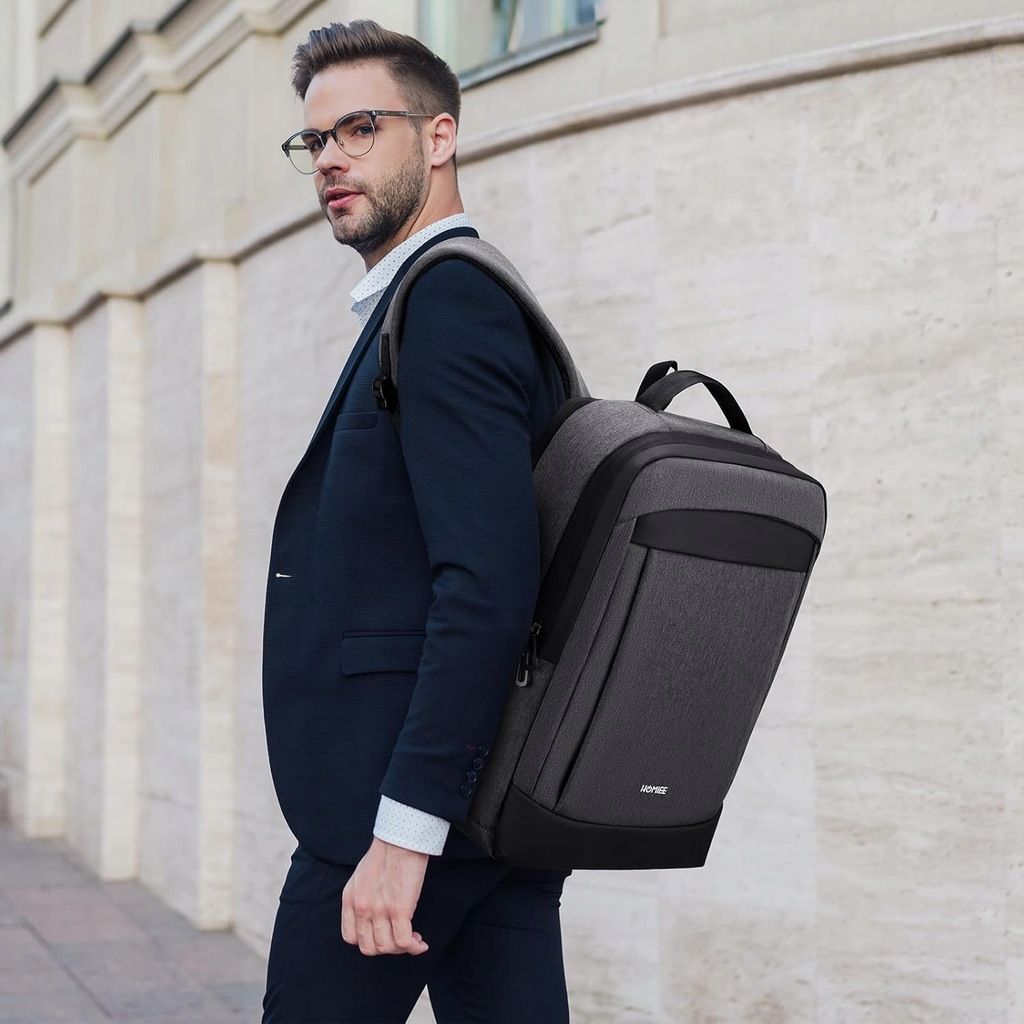 Plecak miejski 30l na laptopa 15,6", wodoszczelny, szaro czarny