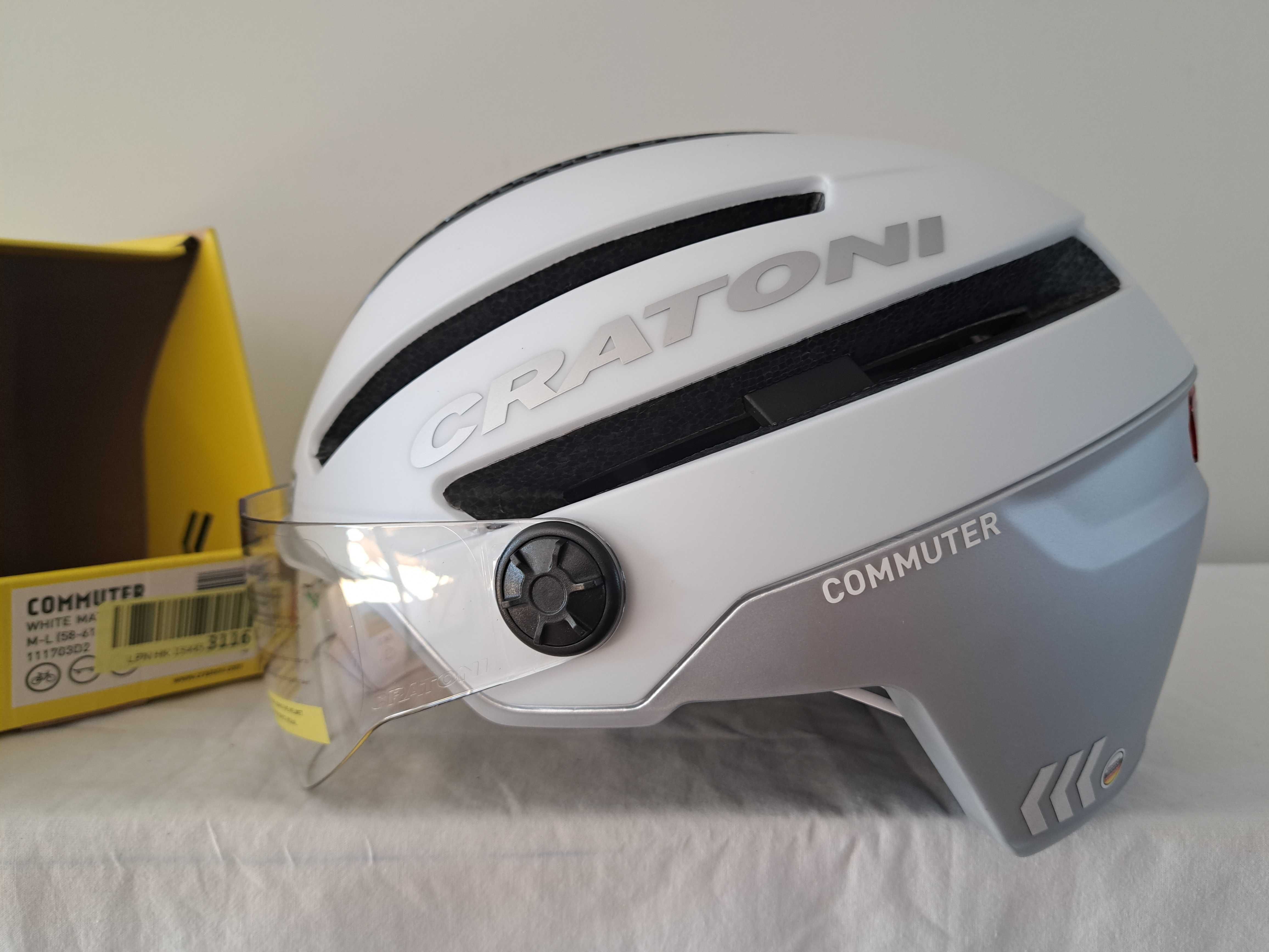 Kask rowerowy Cratoni Commuter White Matt L 58-61cm E-Bike