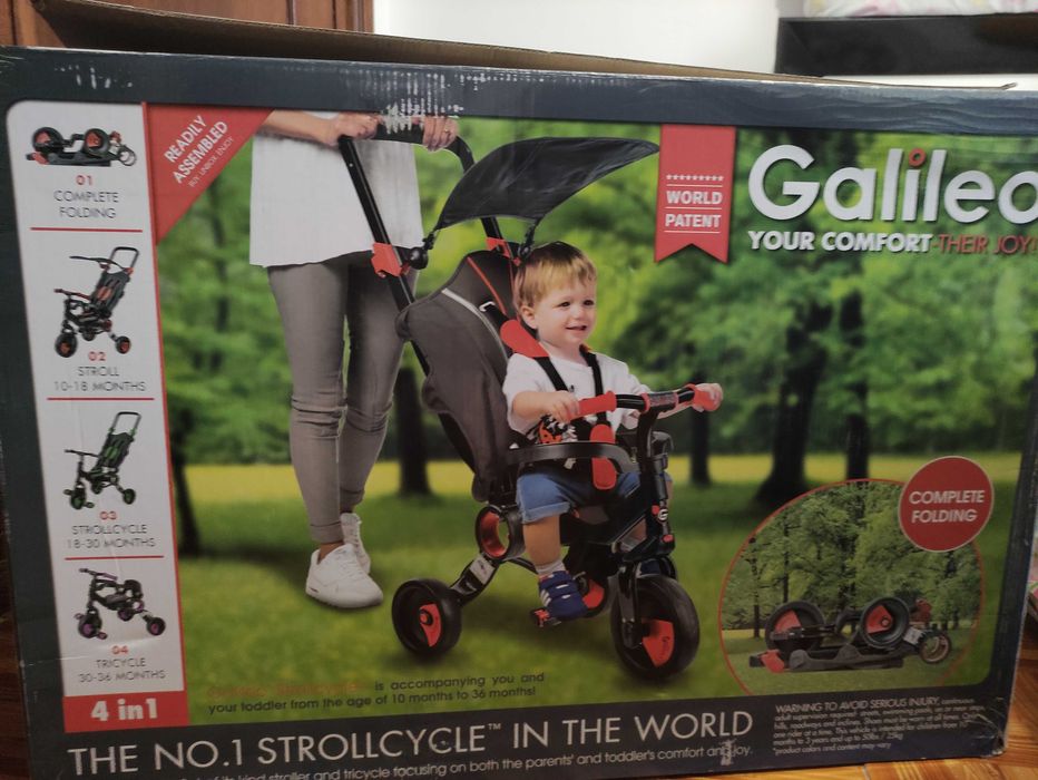 Triciclo 4 em 1 cor de rosa