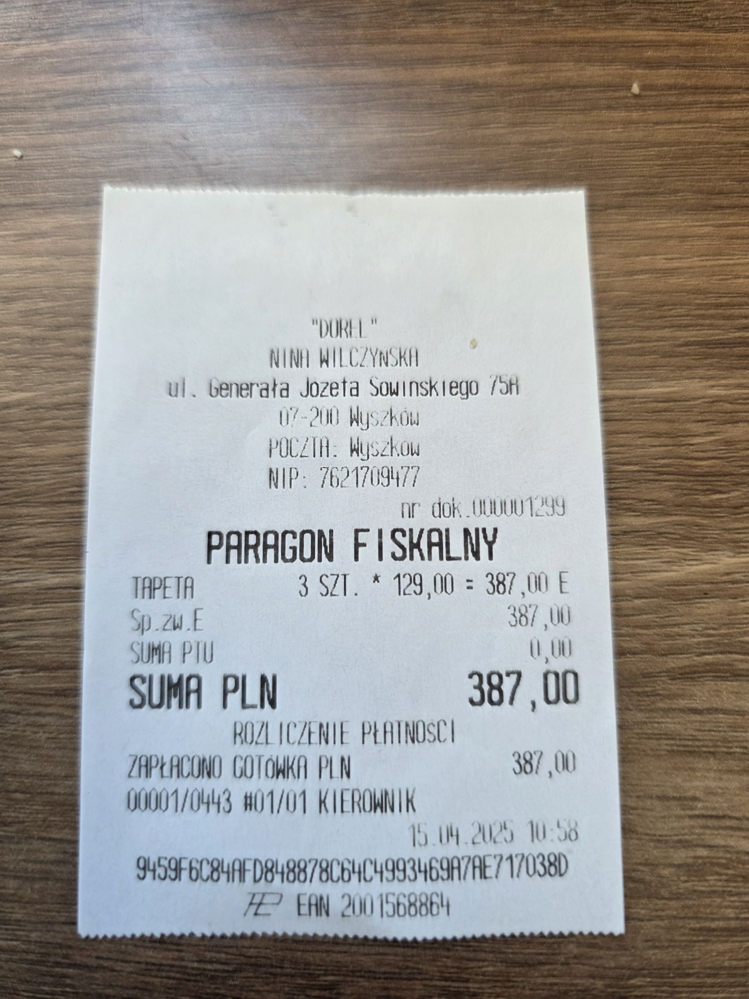 Tapeta na ścianę