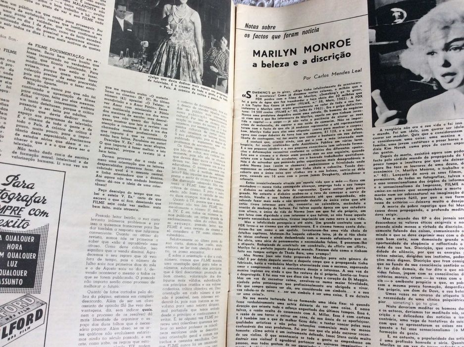 Filme, Revista Mensal de Cinema, Setembro de 1962.