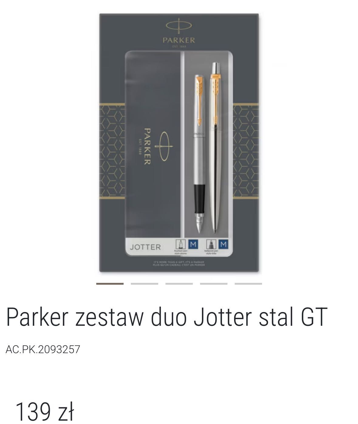 Parker zestaw duo Jotter stal GT