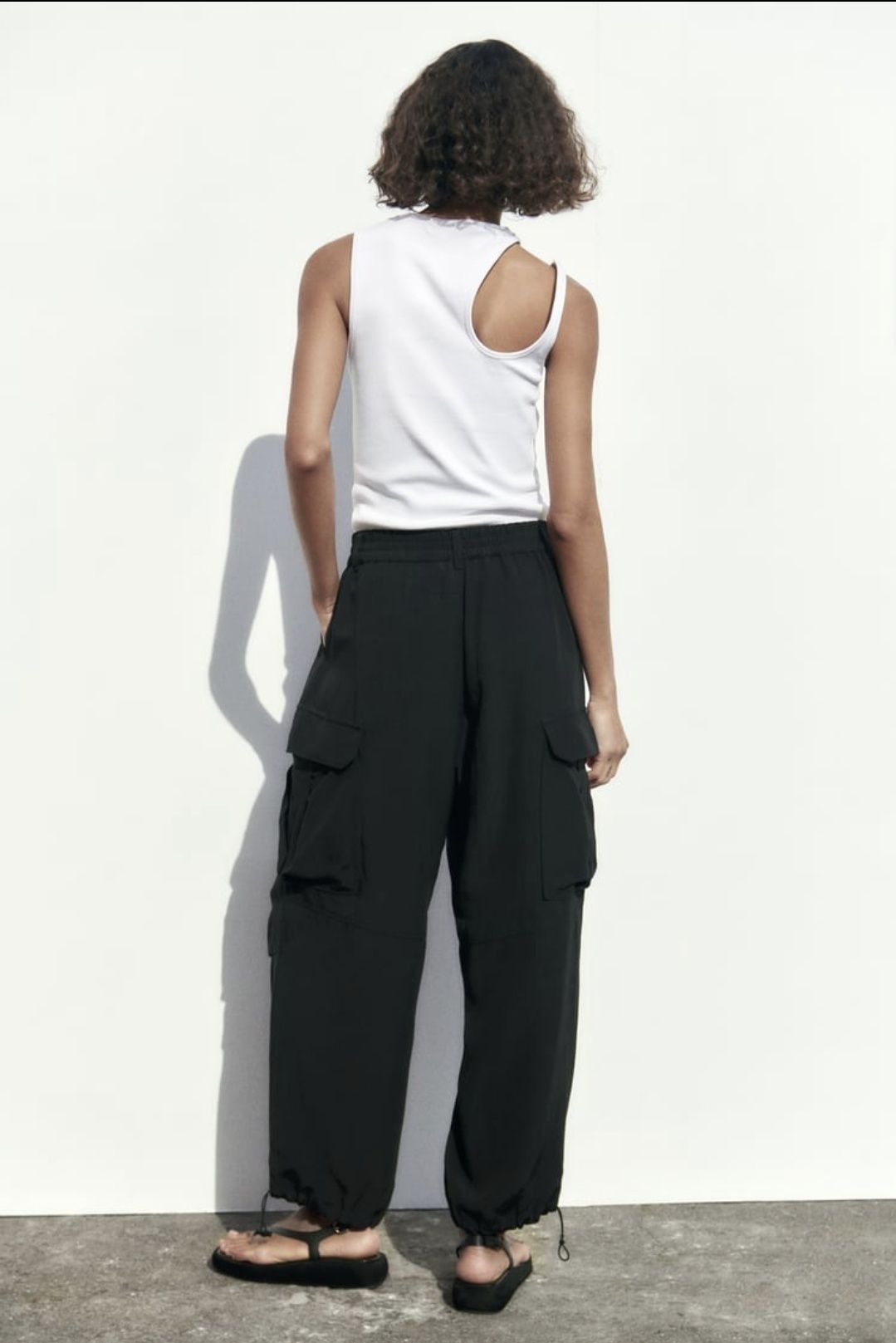 Zara трендові брюки, штани-карго  зі змішаної лляної тканини. Круті.