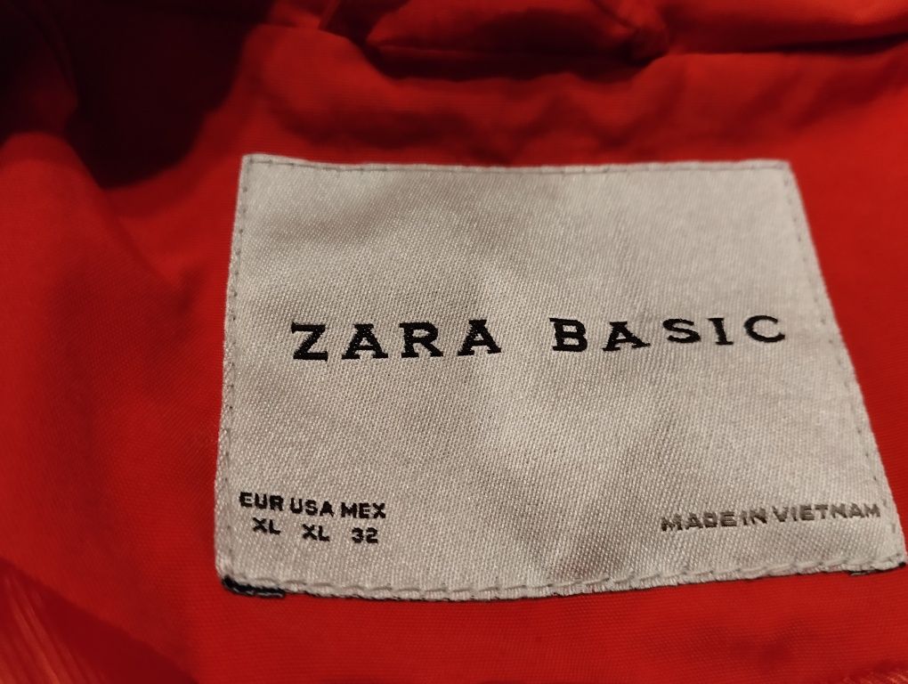 Czerwona kurtka przejściowa Zara Basic XL