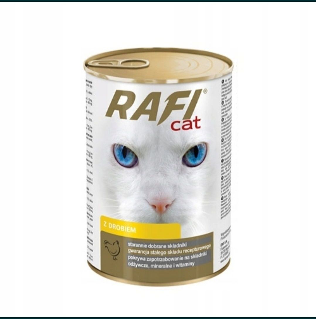 Dolina Noteci Rafi Cat 24x400g Mix Drób Wołowina Ryba Karma Mokra Kota