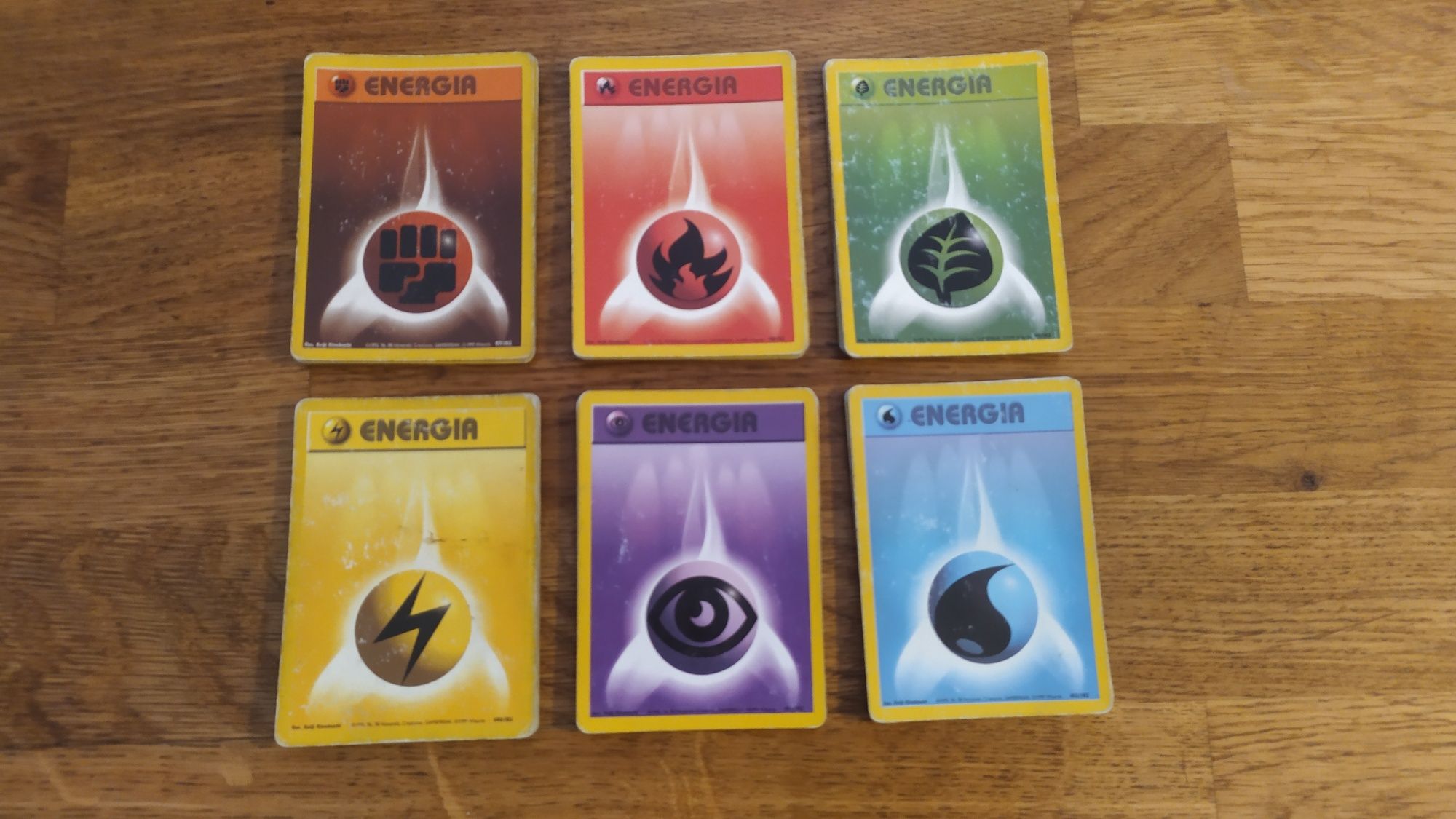 60 Energias Pokemon Base Set 1998