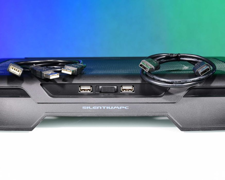 Podstawka chłodząca SilentiumPC Glacier NC400 do laptopa 17,3", czarna