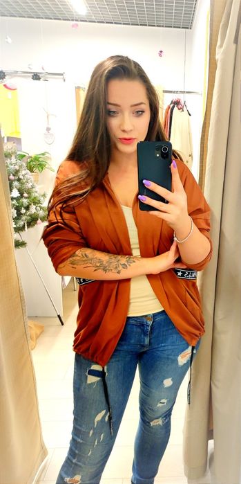 Bluza / narzutka brązowa oversize