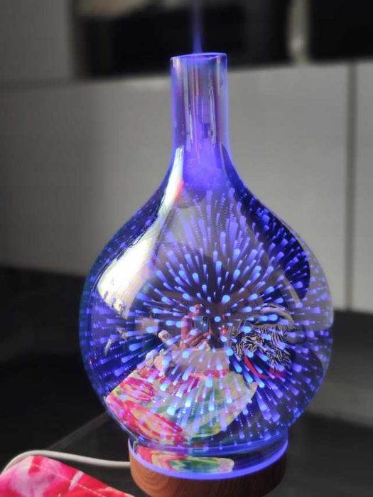 Nawilżacz powietrza lampka nocna dyfuzor zapachowy szklany kolory RGB