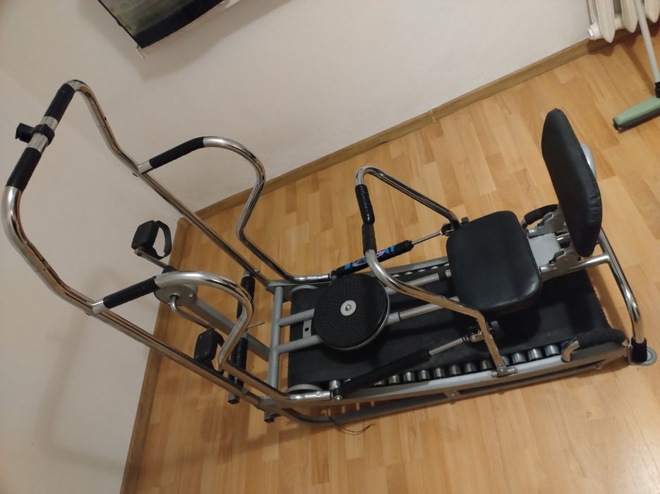 Bieżnia z rowerkiem wioślarzem i twisterem