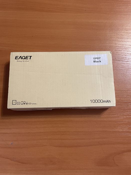 Павербанк EAGET 10000 mAh • Новий • LED-дисплей • 2 USB • З коробкою