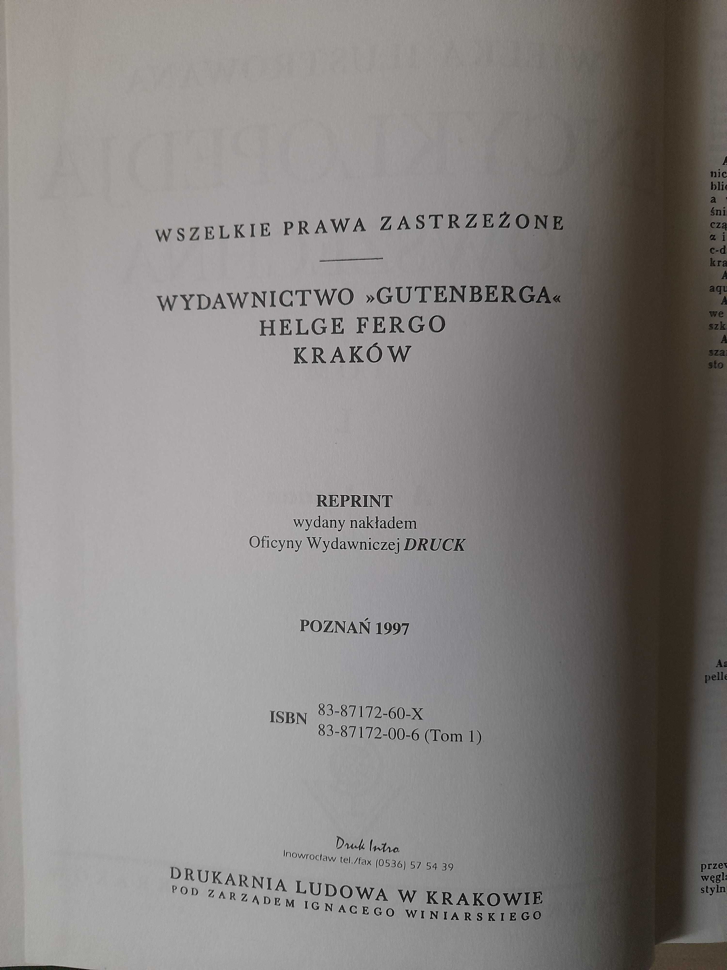 Wielka ilustrowana encyklopedia powszechna Gutenberga 19 tomów