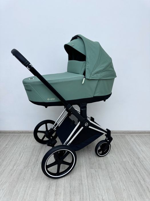 Cybex Priam 4.0 Chrome&Leaf Green коляска Сайбекс люлька та шасі
