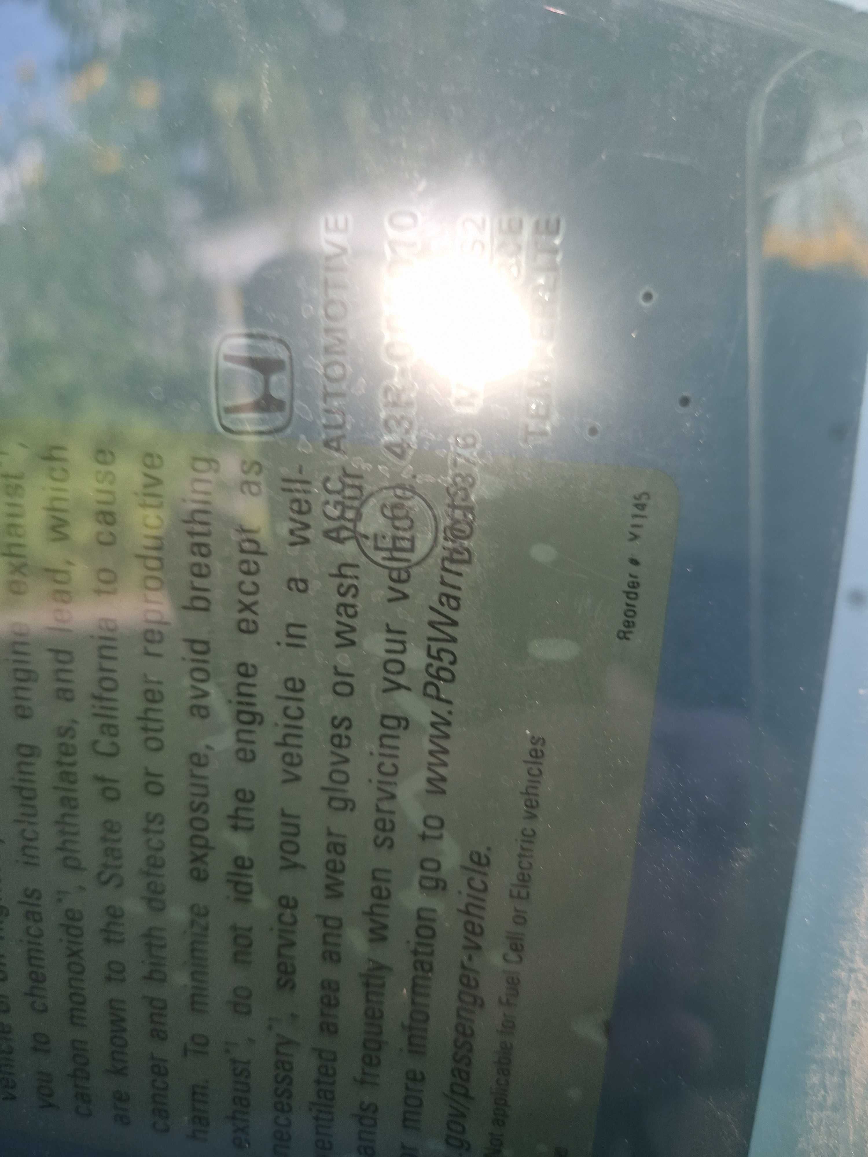 Sprzedam przyciemniane orginalne szyby od Hondy HR-v z2021r