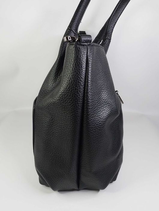 Сумка жіноча велика з двома ручками чорна Karlos Marconi