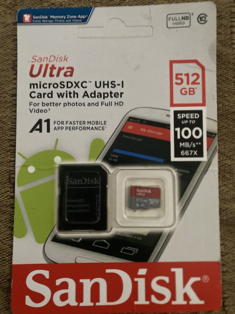 SanDisk Ultra microSDXC Ultra 512GB Class 10 UHS-I