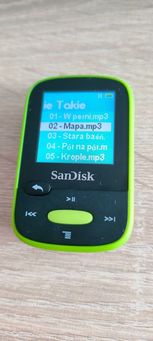 SanDisk sansa Clip Sport 8GB + 16GB Limonka Jak Nowy