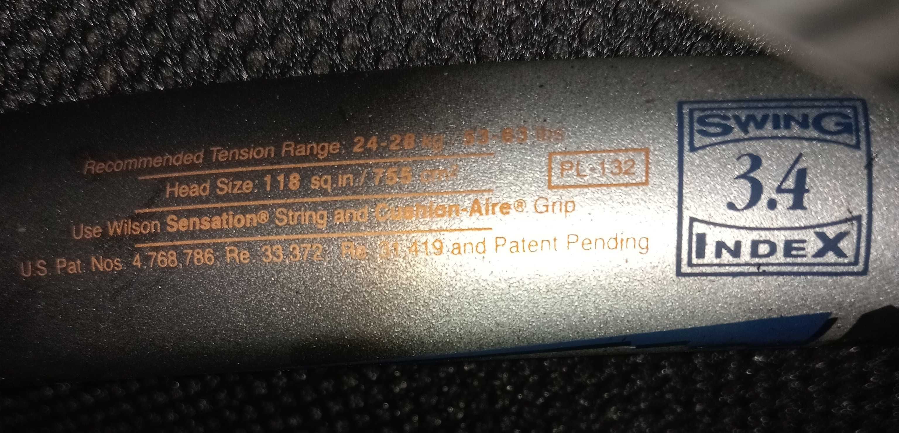 Rakieta tenisowa Wilson Hammer 3.4 Power Holes Titanium Stretch 4 3/8