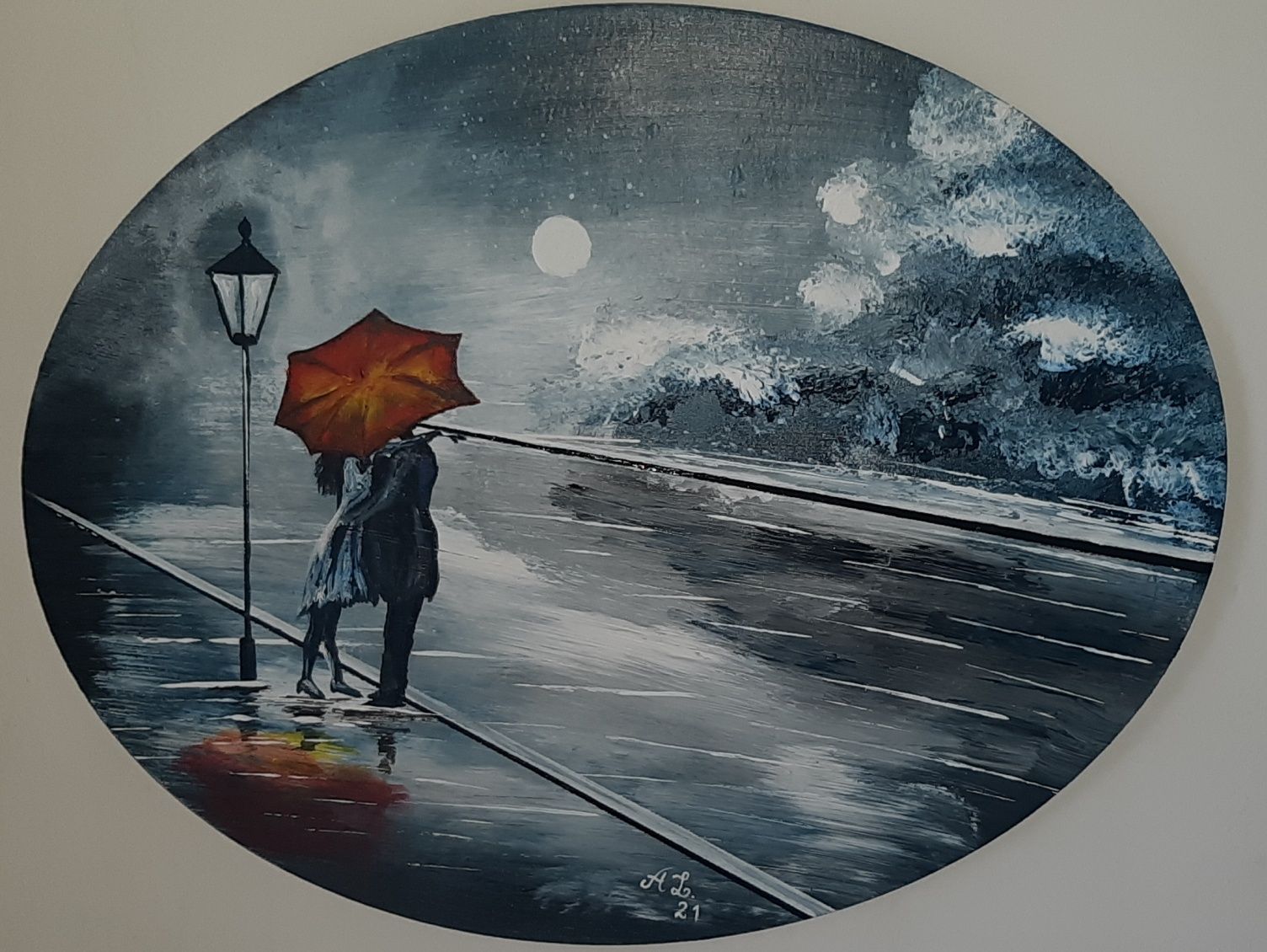 Tela pintada a acrílico