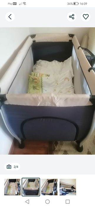 Turystyczne łóżeczko z wyposażeniem