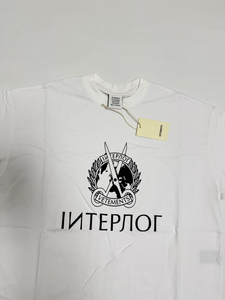 Футболка Vetements interlog white S M L