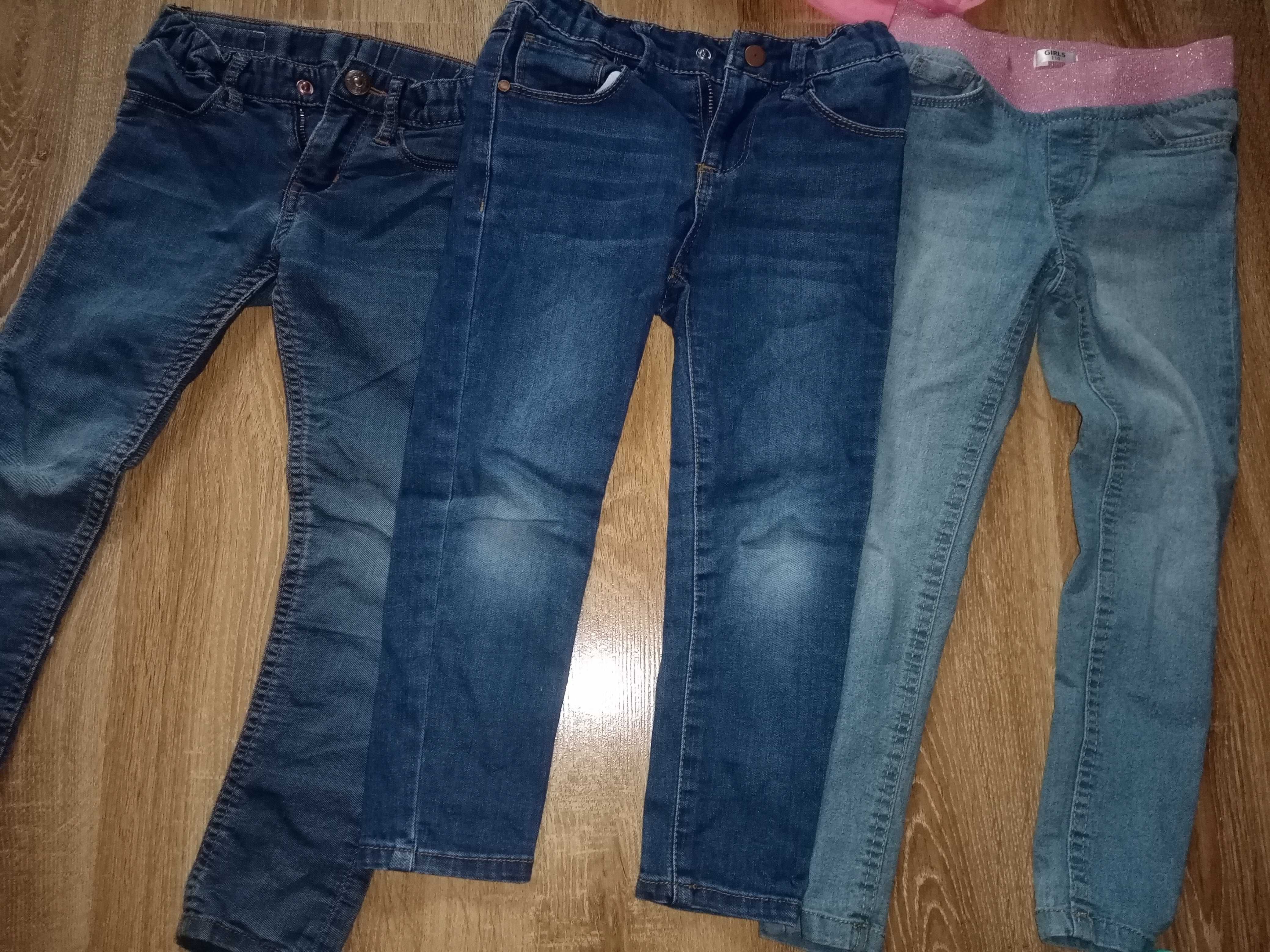 Spodnie jeansowe 110 zestaw
