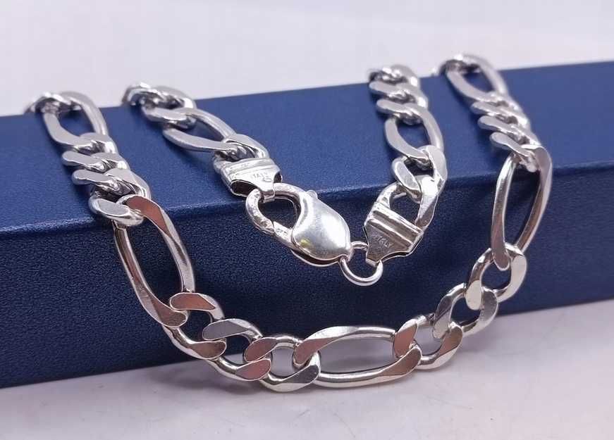 Srebrny Łańcuszek Łańcuch Figaro 52cm Srebro PR.925 61g. 2082/07/25l