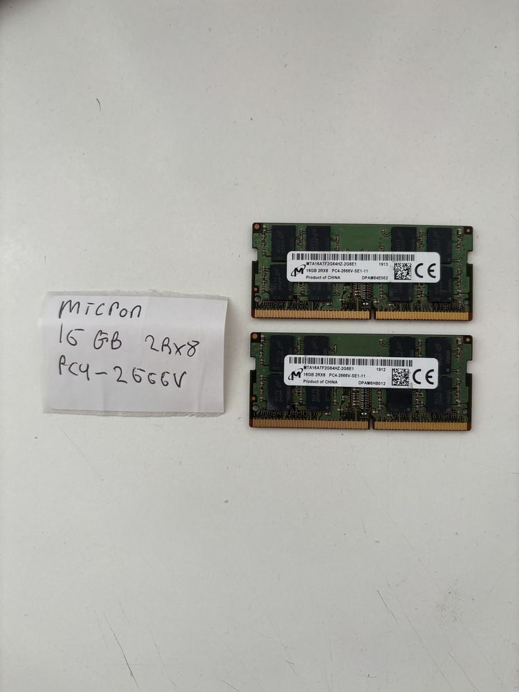 Micron 16GB DDR4 2666MHz SODIMM RAM оперативна память