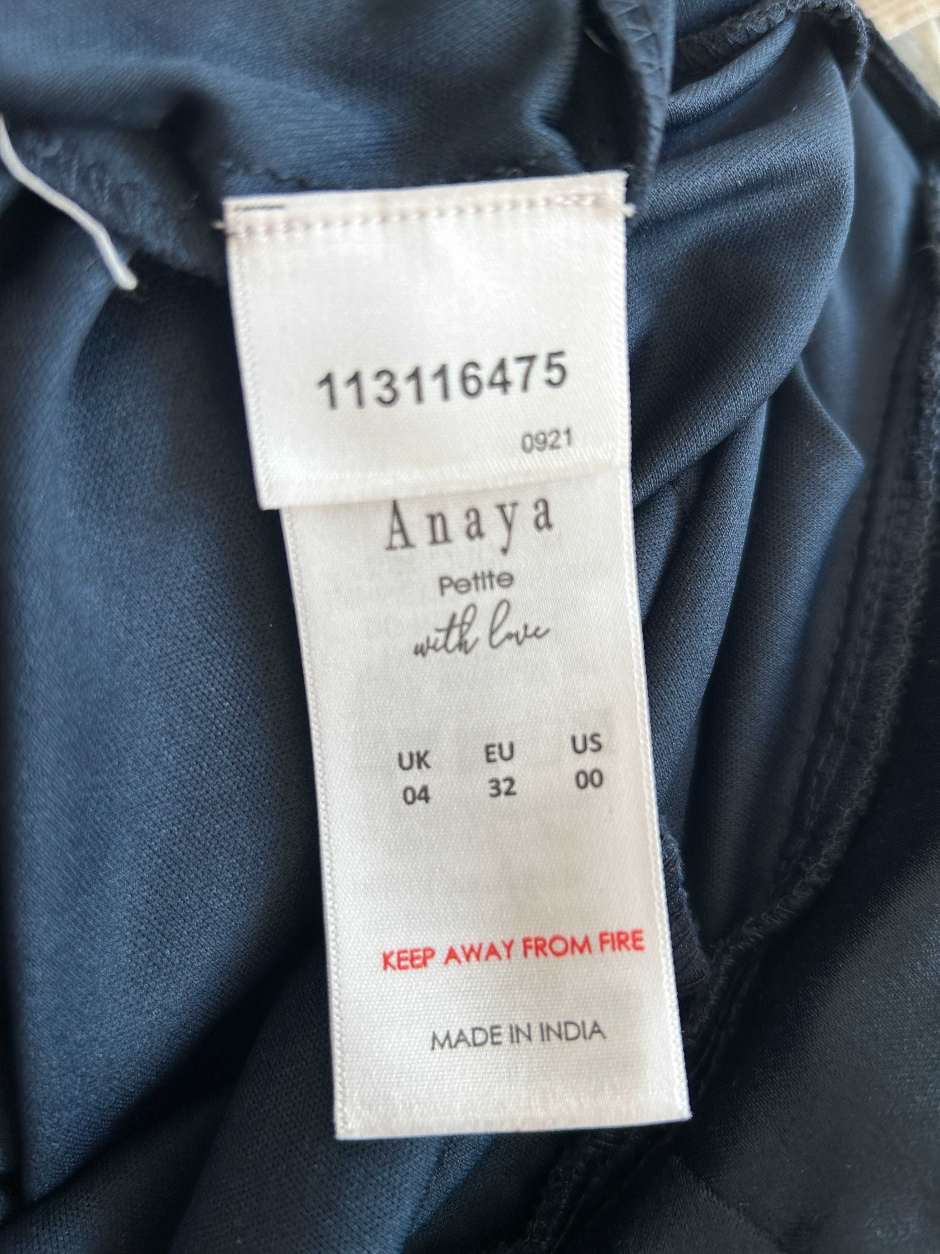 Asos Anaya granatowa tiul maxi sukienka tiul 32 34