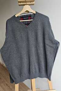Sweter męski, 100% bawełna, szary, Blue Link XXL