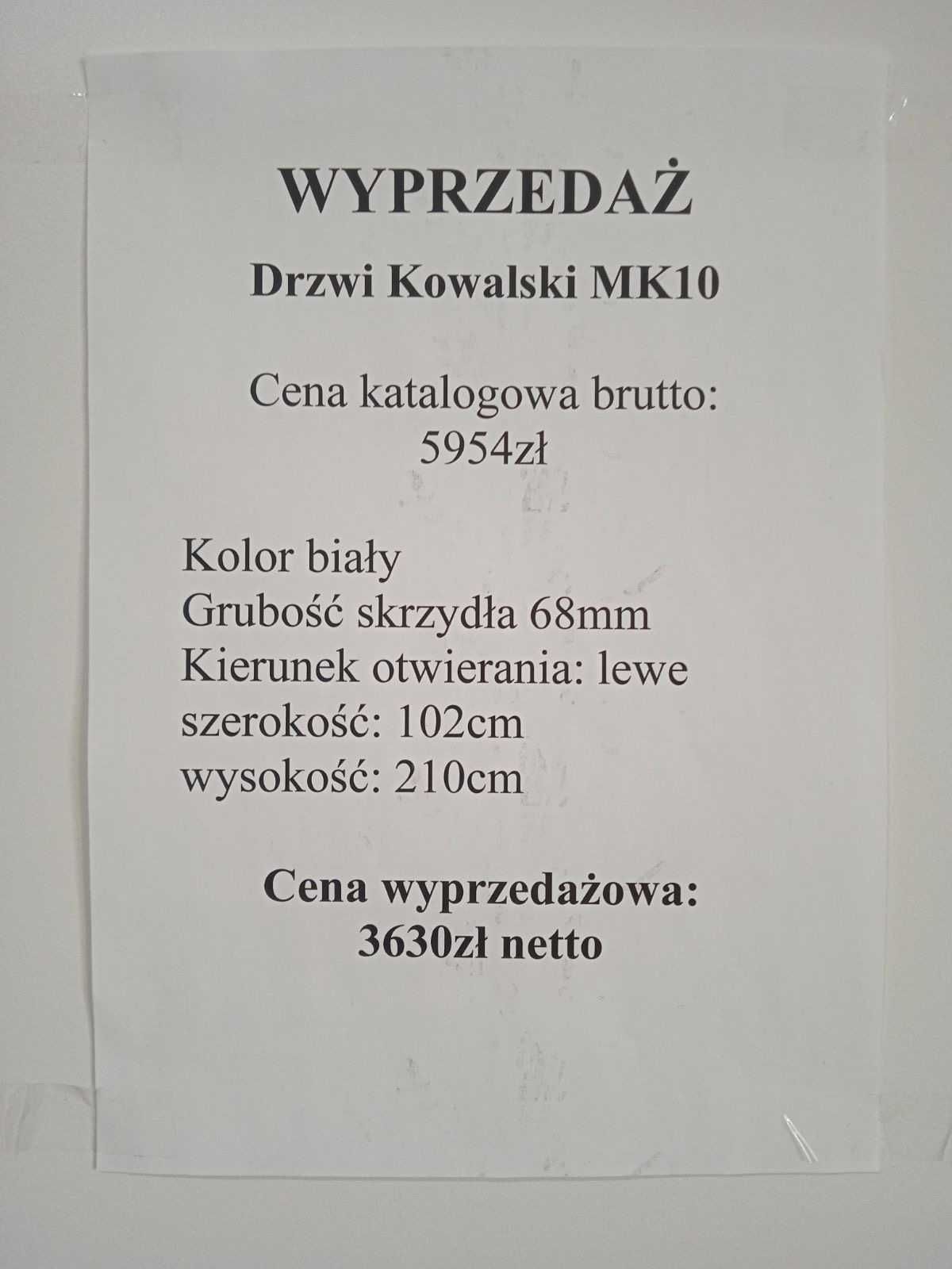Drzwi zewnętrzne Kowalski MK10 #z10,#z21,#z43