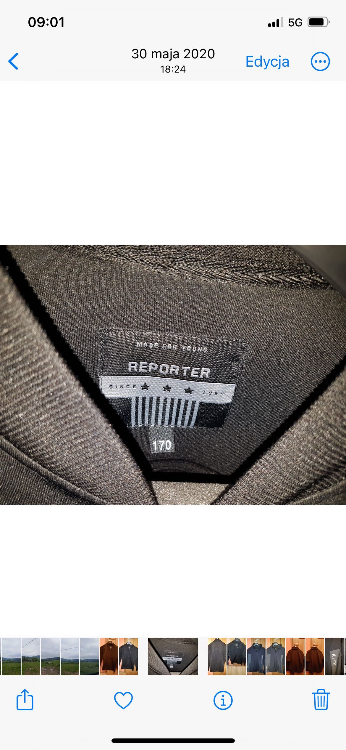 Bluza bomberka reporter chłopięca 170 cm