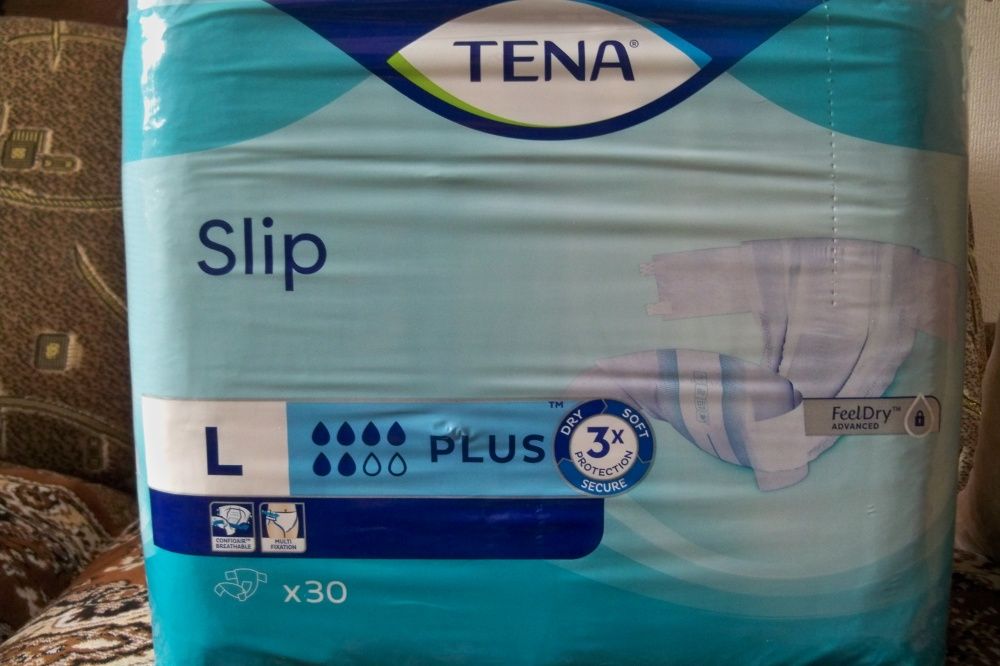 Памперсы для взрослых Tena Slip Plus M и L ,6 капель