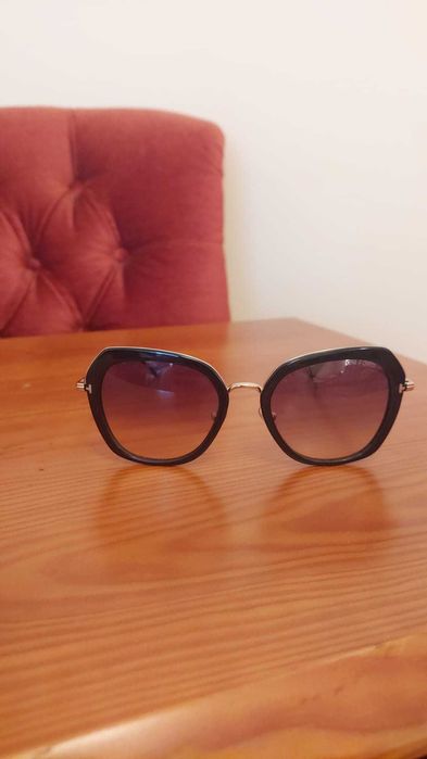 Tom Ford KENYAN - Women's Sunglasses - Shiny Black/Smoke Gradient